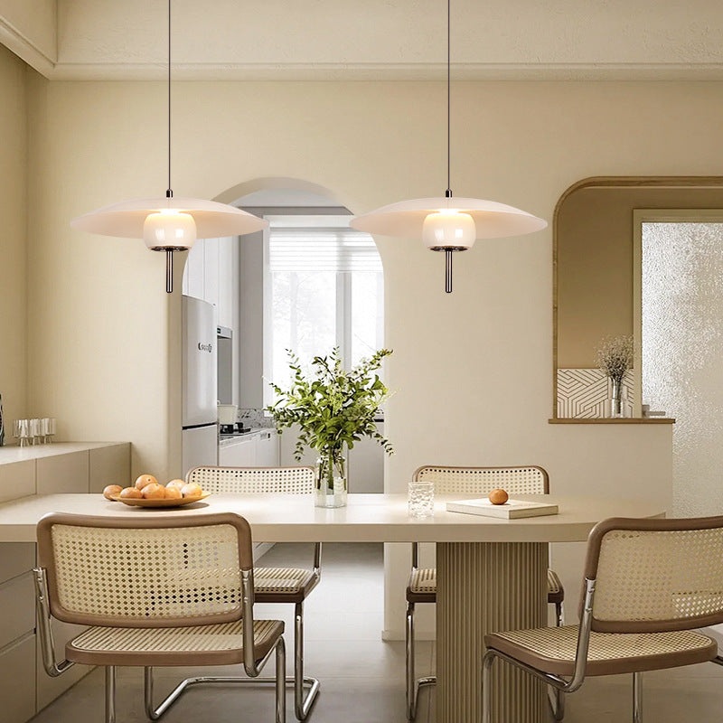 Contemporary Scandinavian Frisbee Aluminum Iron Lampshade LED Pendant Light For Dining Room