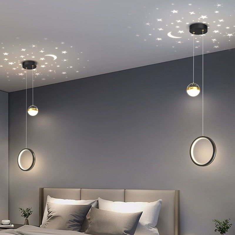 Contemporary Nordic Round Oval Cylinder Orb Iron Acrylic Silicone LED Chandelier For Bedroom
