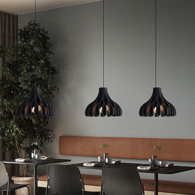 Contemporary Nordic Macaron Cone Resin 1-Light Pendant Light For Bedroom