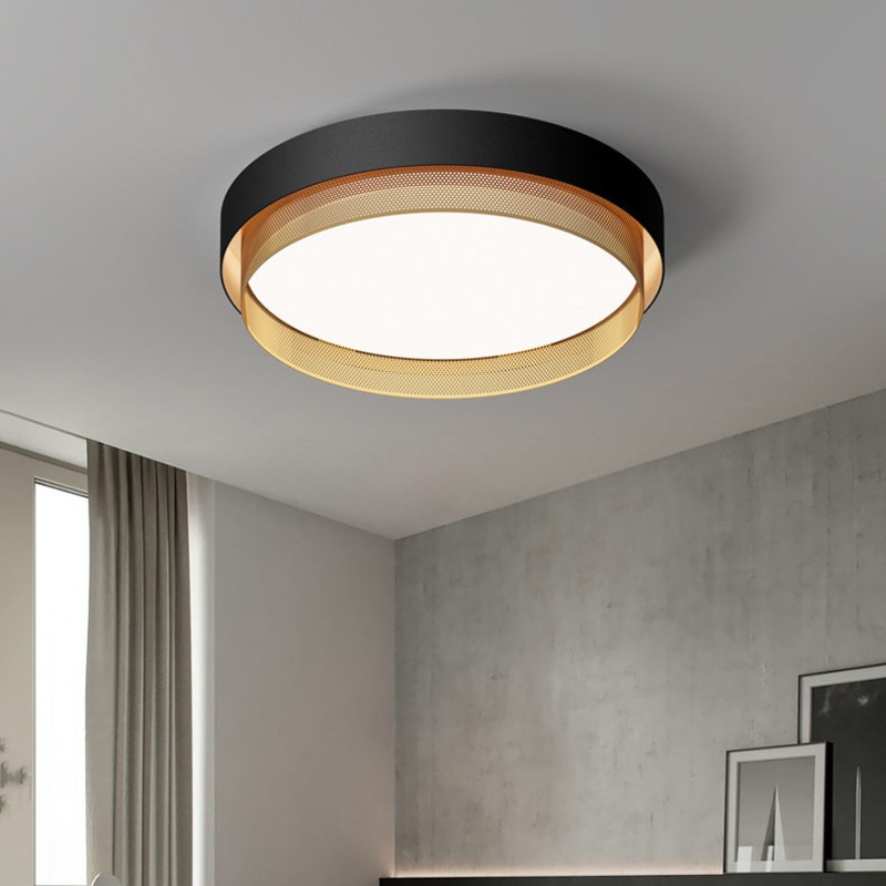 Modern Minimalist Round Dome Acrylic Hardware LED Flush Mount Ceiling Light For Bedroom