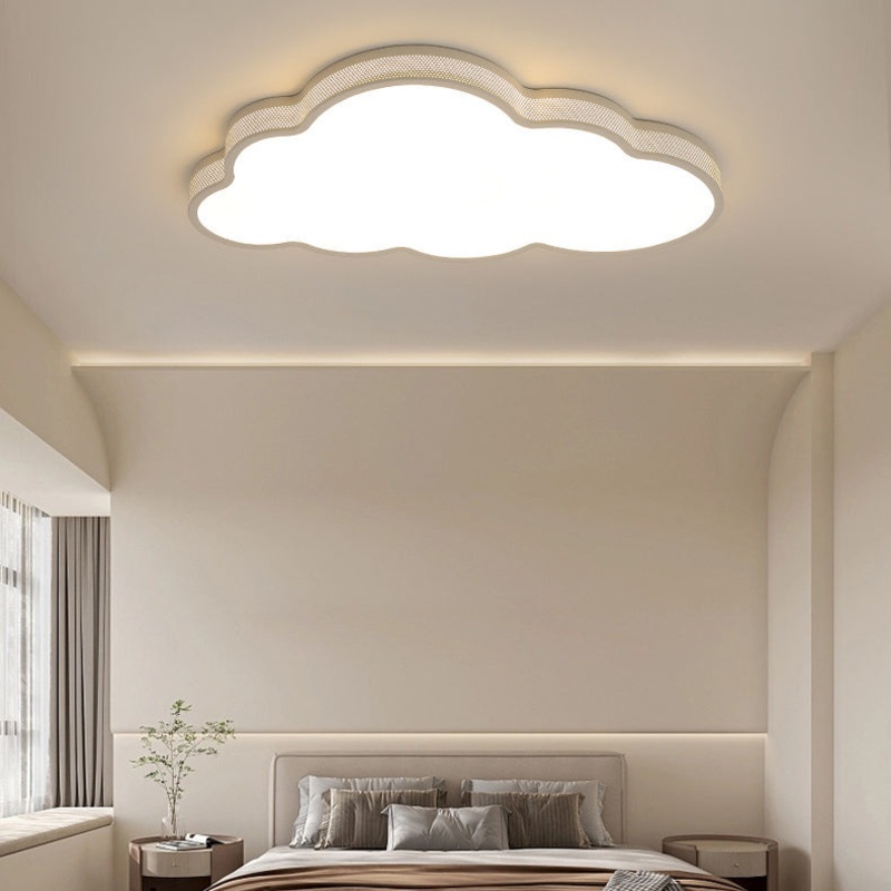 Contemporary Coastal Clouds Iron Acrylic LED Flush Mount Ceiling Light For Bedroom