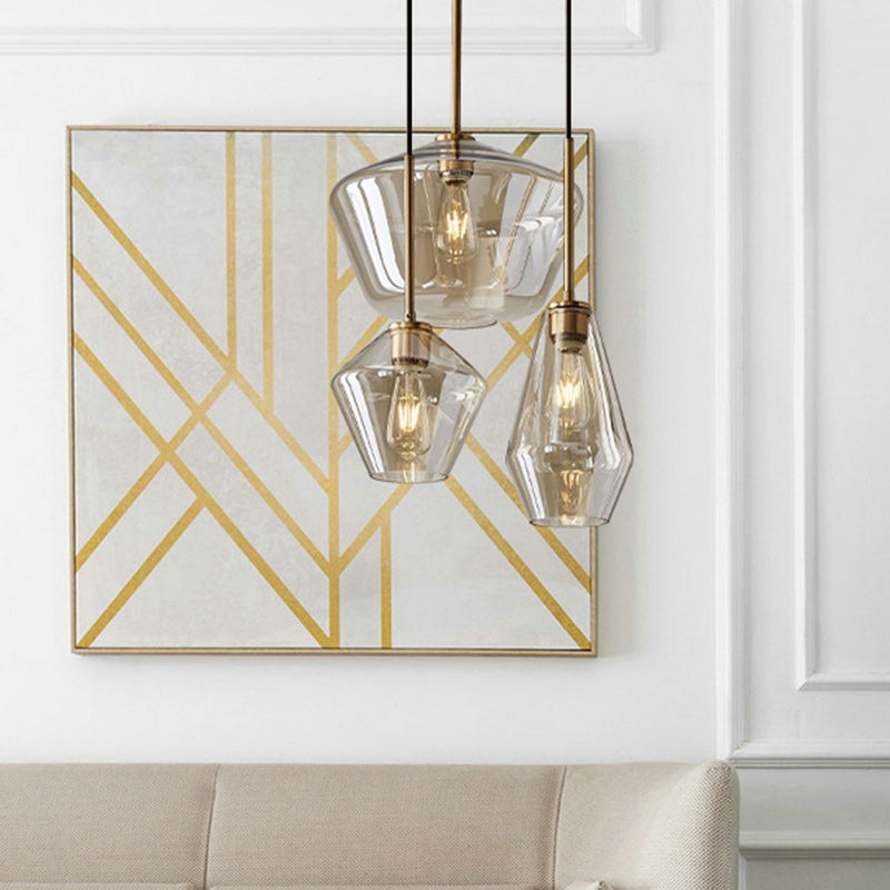 Contemporary Scandinavian Cone Iron Glass 1-Light Pendant Light For Bedroom