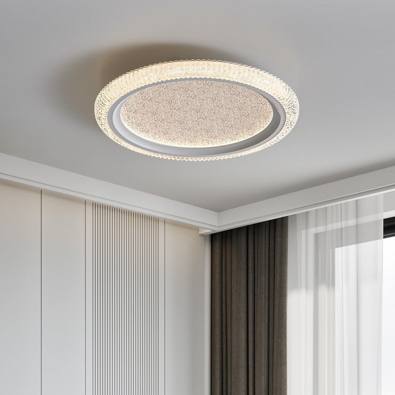Modern Luxury Round Hardware Aluminum Acrylic LED Flush Mount Ceiling Light For Living Room