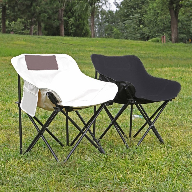 Modern Minimalist Portable Foldable Square Steel Oxford Fabric Chair Backrest For Outdoor