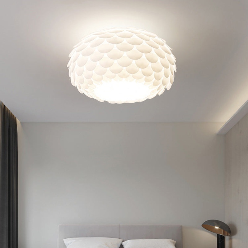 Contemporary Creative Fish Scales Iron Acrylic Lampshade 2/4 - Light Flush Mount Ceiling Light For Living Room