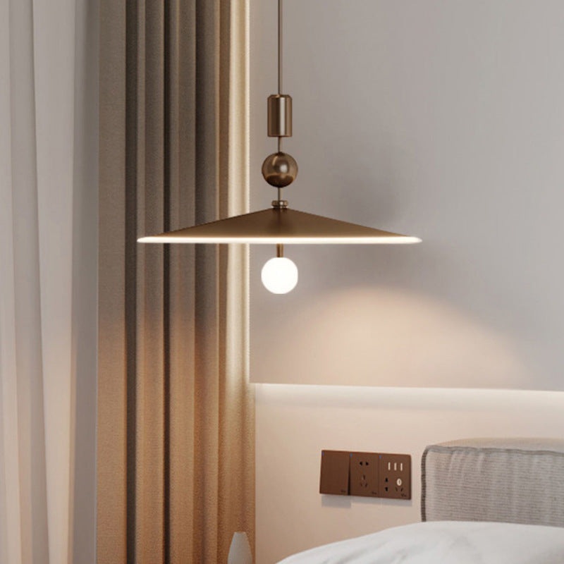 Contemporary Nordic Round Iron Acrylic Glass 1-Light Pendant Light For Living Room