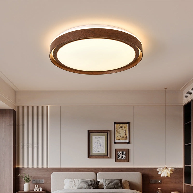 Contemporary Simplicity Iron Acrylic Round LED Flush Mount Ceiling Light For Bedroom