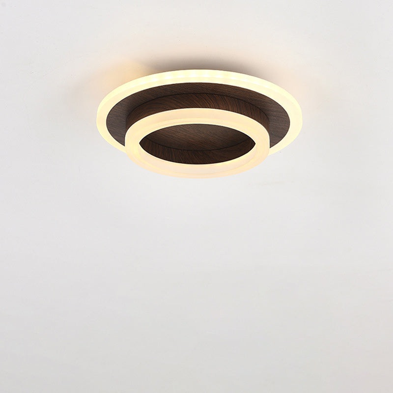Contemporary Simplicity Round Square Iron PVC LED Flush Mount Ceiling Light For Bedroom