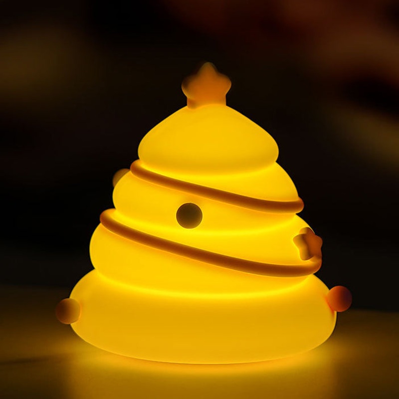 Contemporary Creative Rechargeable Silica ABS Christmas Tree LED Table Lamp Night Light For Bedroom