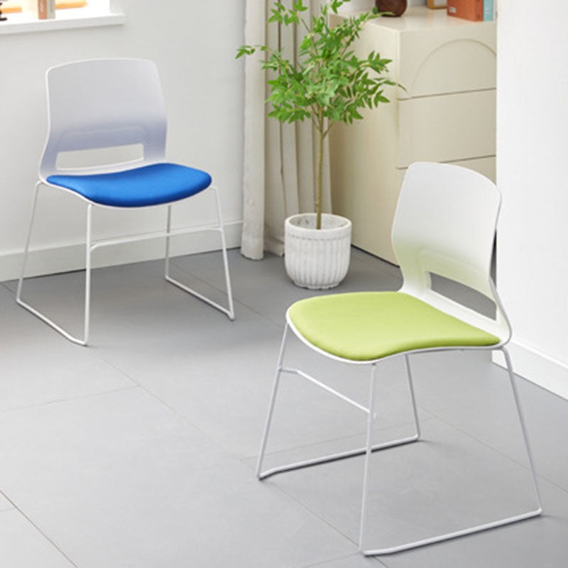 Modern Simplicity Square Plastic Carbon Steel Desk Chair Backrest For Home Office