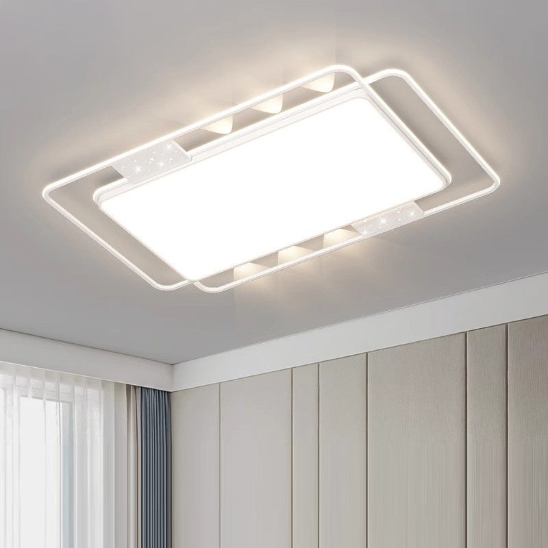 Contemporary Nordic Iron Acrylic Rectangular Square Round Star Spotlight LED Flush Mount Ceiling Light For Bedroom