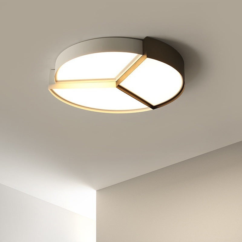Contemporary Simplicity Round Square Splicing Aluminum Iron Acrylic Lampshade LED Flush Mount Ceiling Light For Bedroom