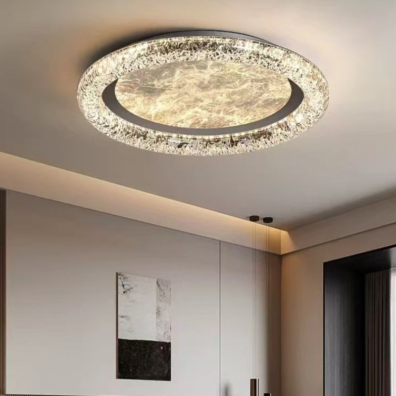 Contemporary Luxury Round Iron PMMA Cloud Mist Design LED Flush Mount Ceiling Light For Bedroom