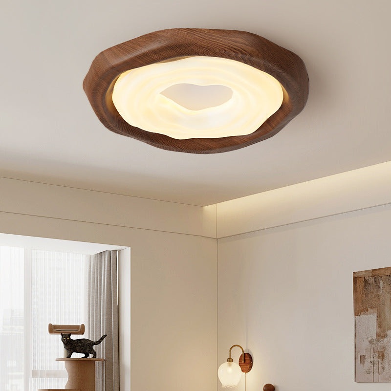 Contemporary Retro Cookies Iron PE Shade LED Flush Mount Ceiling Light For Living Room