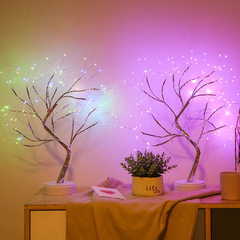 108 Light Copper Wire Touch Switch USB Charging LED Table Lamp
