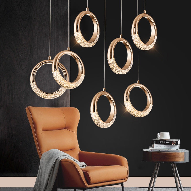 Modern Acrylic Geometric Circle 1-Light  LED  Pendant Light