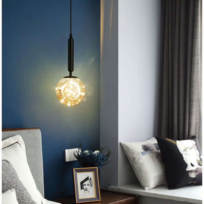 Modern Glass Ball 1-Light Pendant Light