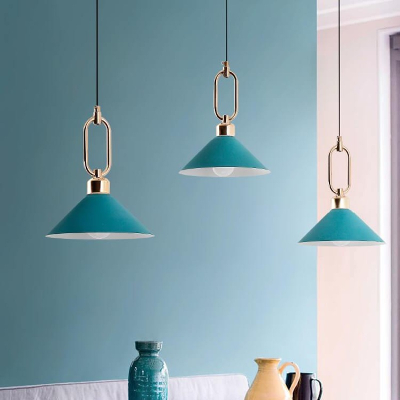 Modern Macarons Umbrella Shade 1/3-Light Metal Ring Pendant Light