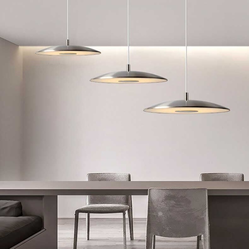 Nordic Round Plate Flying UFO 1-Light LED Pendant Light