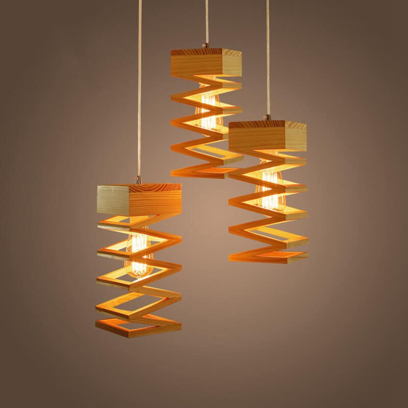 Minimalist Solid Wood 1-Light Pendant Light