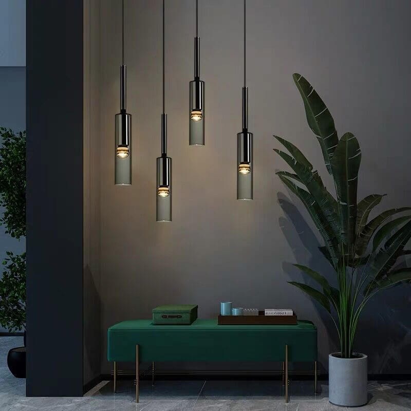 Post-modern Smoke Grey Crystal Wine Bottle 1-Light LED Pendant Light