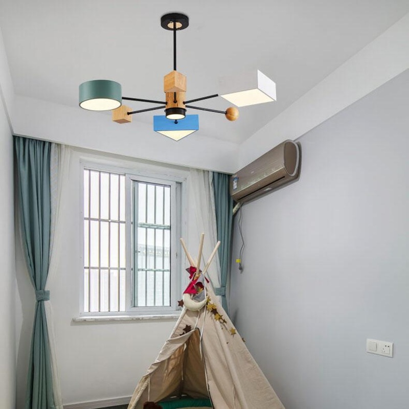 Nordic Building Blocks Geometry 4-Light Chandelier