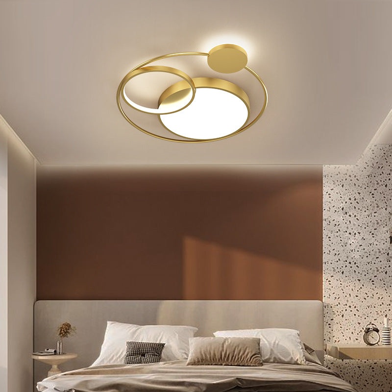 Creative Modern Circle Aluminum LED Flush Mount Ceiling Light