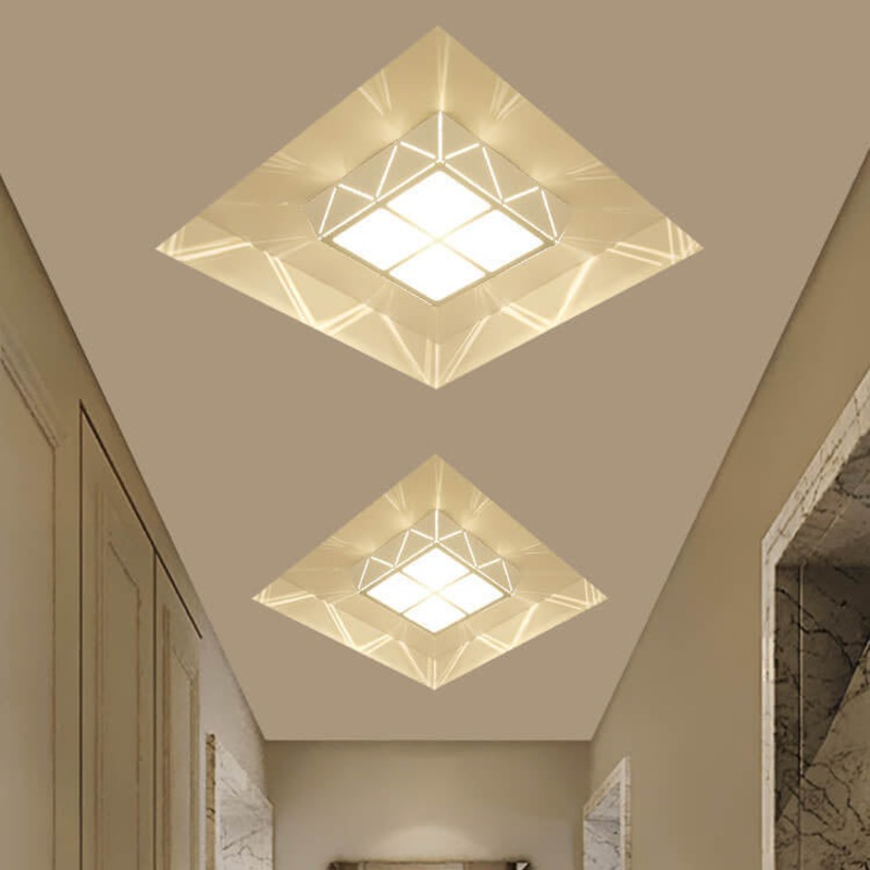 Minimalist Square 1-Light LED Flush Mount Ceiling Light