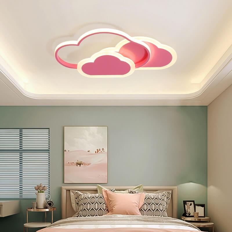 Creative Color Cloud Aluminum LED Flush Mount Ceiling Light