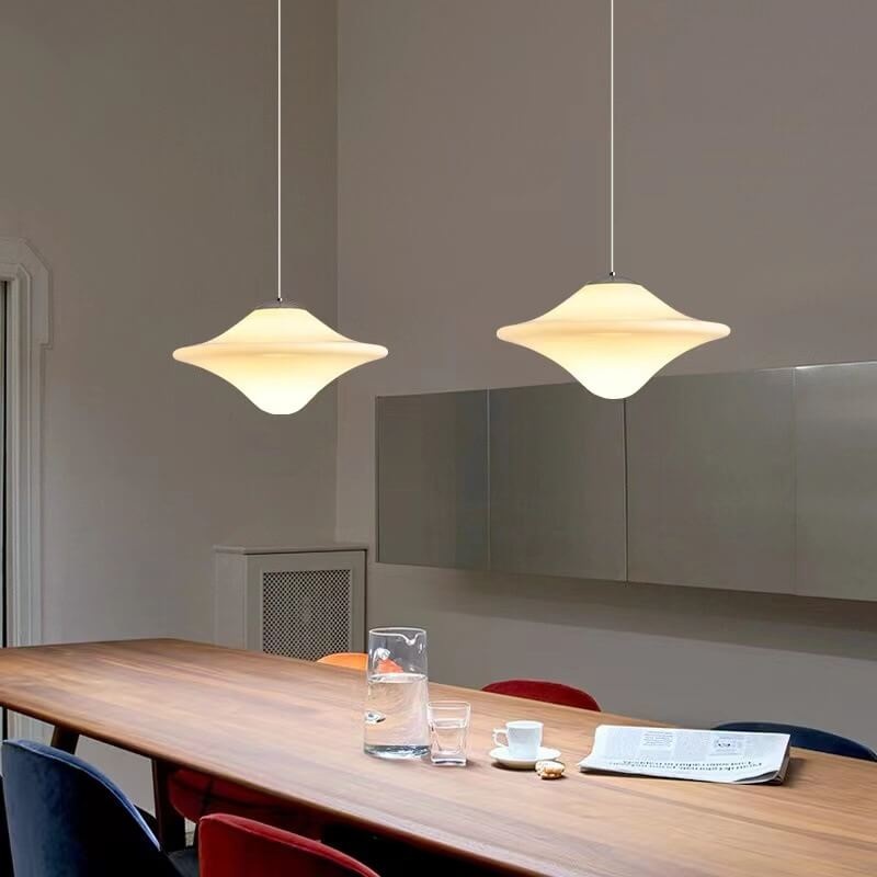 Modern Glass Flying Saucer 1-Light Pendant Light
