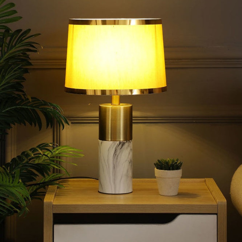 Nordic Fabric Column 1-Light Dimmer Touch Table Lamp