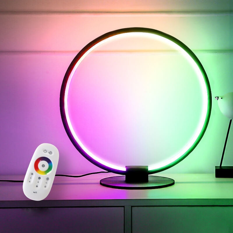 Modern Acrylic Ring Design RGB Lighting LED Table Lamp