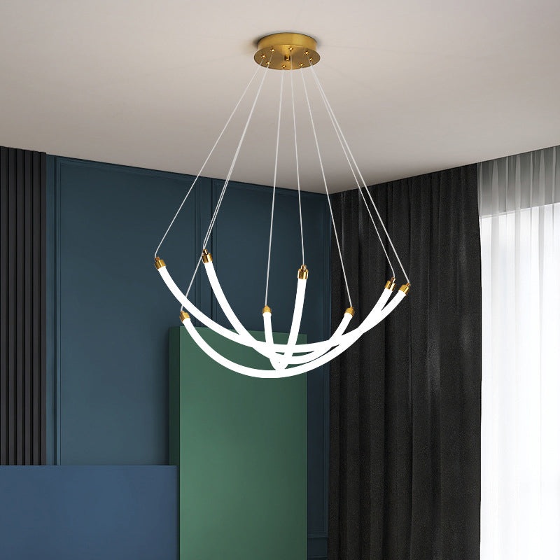 Nordic Creative Arc Line  Luminous LED Chandelier
