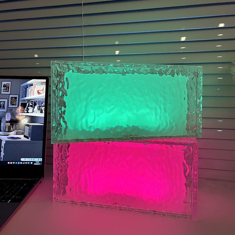 Creative Ice Cube Acrylic RGB LED Decorative Table Lamp