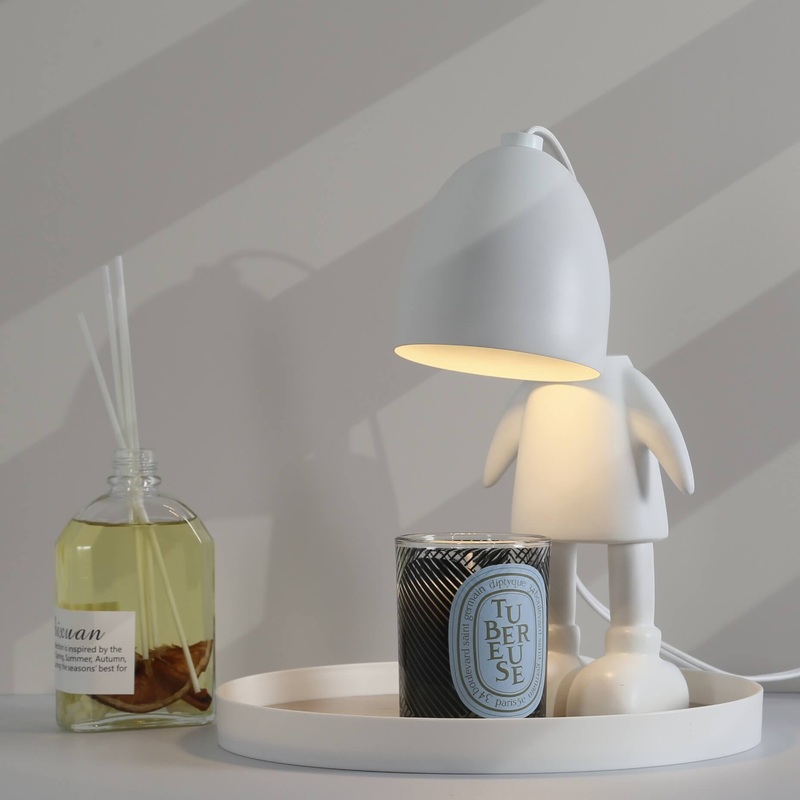 Creative Resin Robot Design LED Night Light Melting Wax Table Lamp