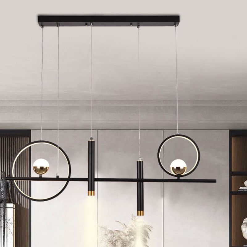 Modern Minimalist Creative Circle Line Combination Design LED Island Light Chandelier