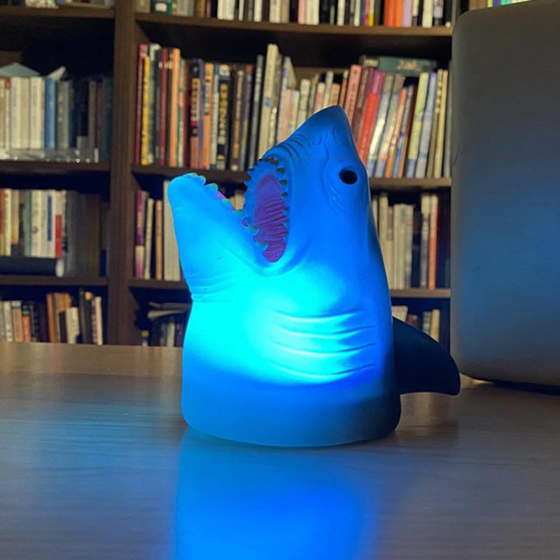 Creative Shark Silicone Pat LED Night Light Table Lamp
