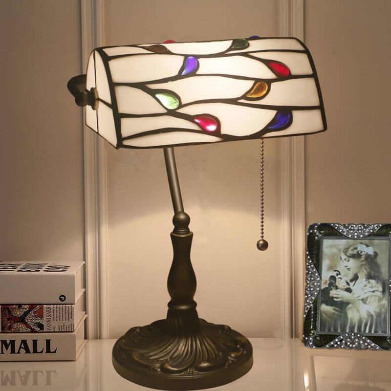 Vintage Tiffany Lucite Beads Design 1-Light Table Lamp