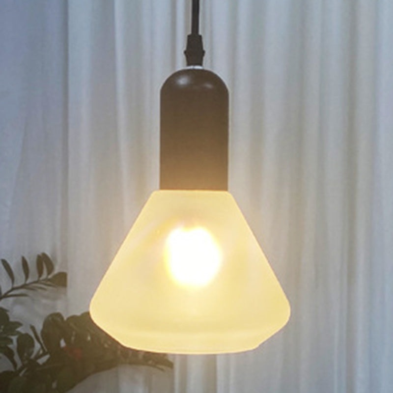 Modern Minimalist Cone Iron Glass 1-Light Pendant Light For Living Room