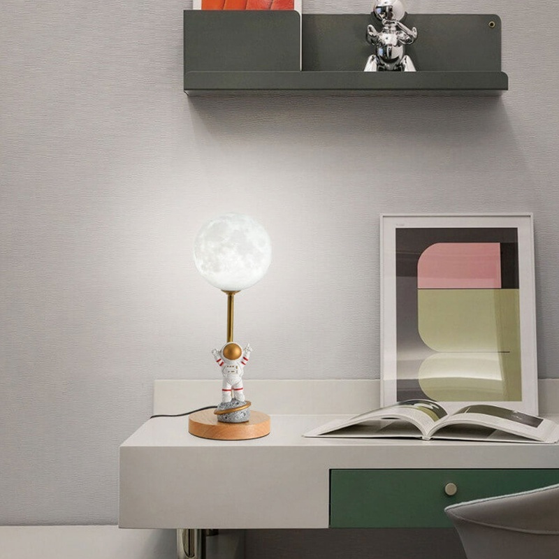 Nordic Creative 3D Printed Moon 1-Light Decorative Table Lamp