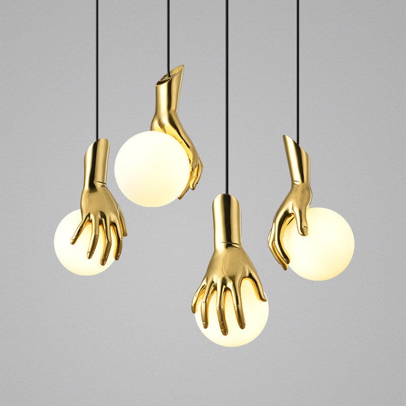 Modern Minimalist Creative All Copper Glass 1-Light Pendant Light
