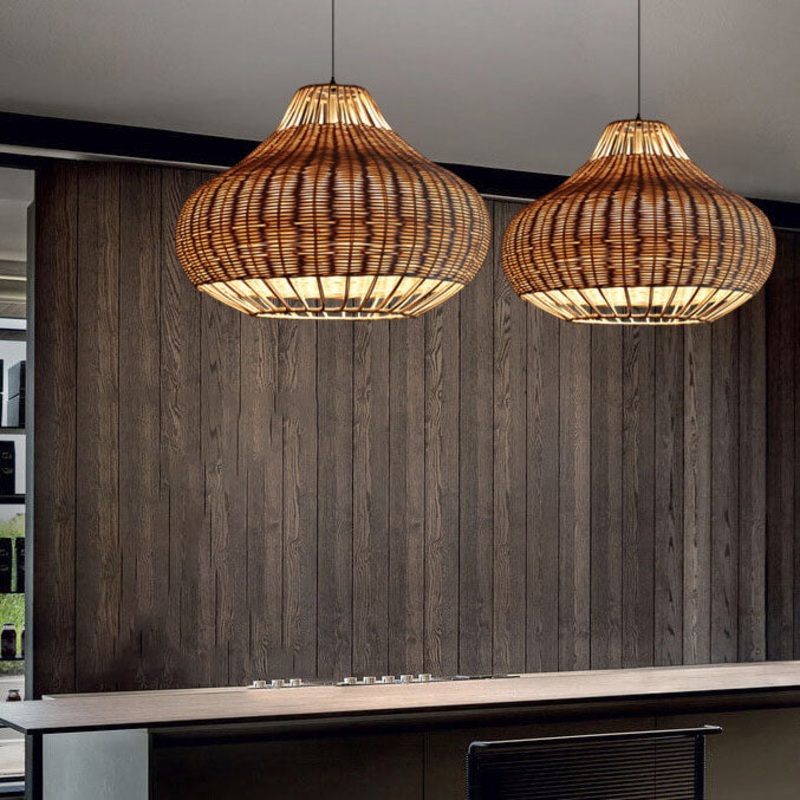 Southeast Asia Creative Rattan 1-Light Pendant Light