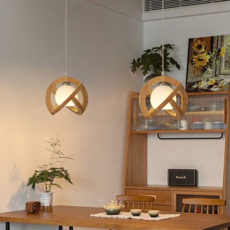 Japanese Wabi-sabi Log 1-Light Pendant Light