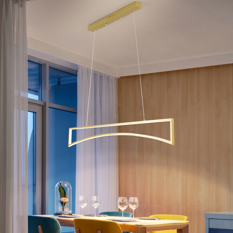 Scandinavian Minimalist Aluminum Silicone LED Island Light Chandelier