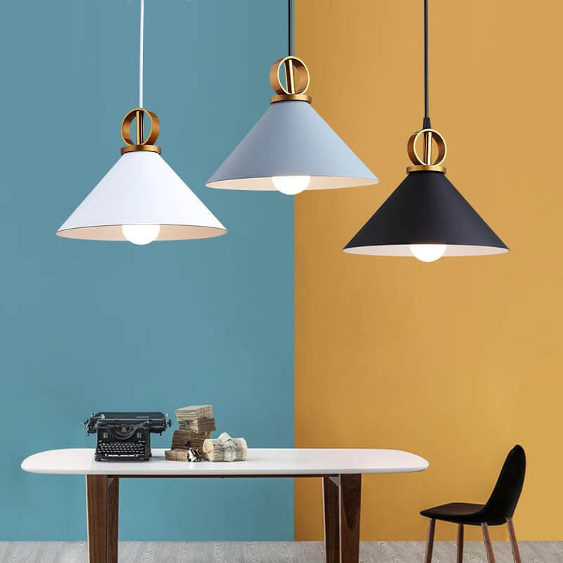 Modern Macaron Color Aluminum 1-Light Pendant Light
