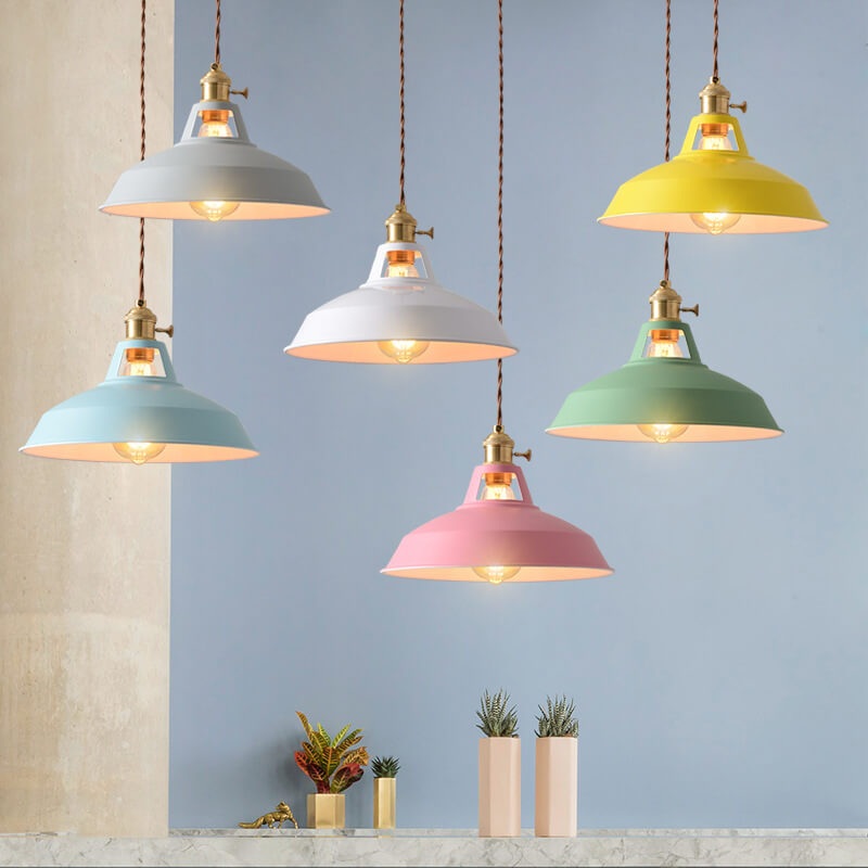 Modern Minimalist Macaroon Iron 1-Light Pendant Light