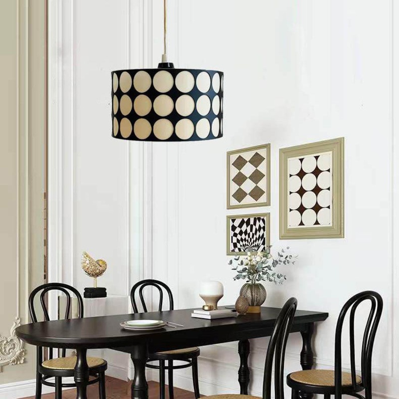 European Vintage Minimalist Iron Leather 1-Light Pendant Light