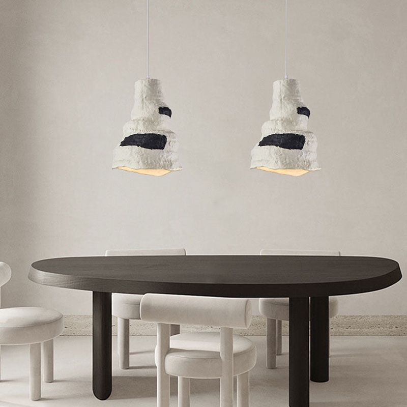 Japanese Wabi-sabi Pure White 1-Light Pendant Light