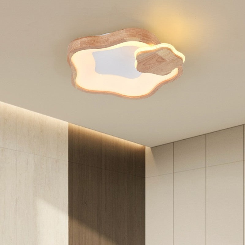 Modern Creative Pentagram Round Log Acrylic Children's LED Flush Mount Lighting