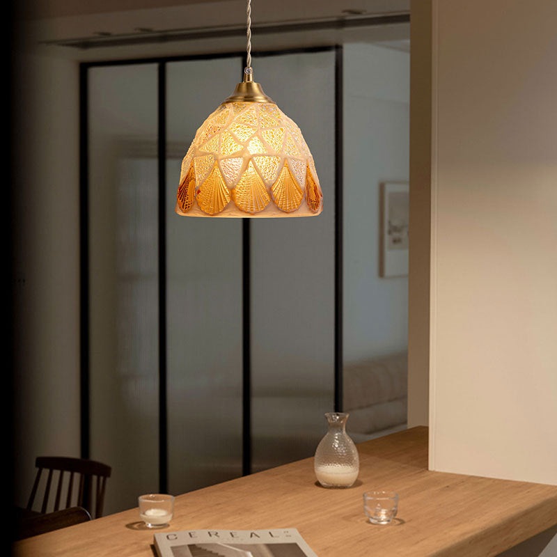 Nordic Vintage Colorful Shell 1-Light Pendant Light
